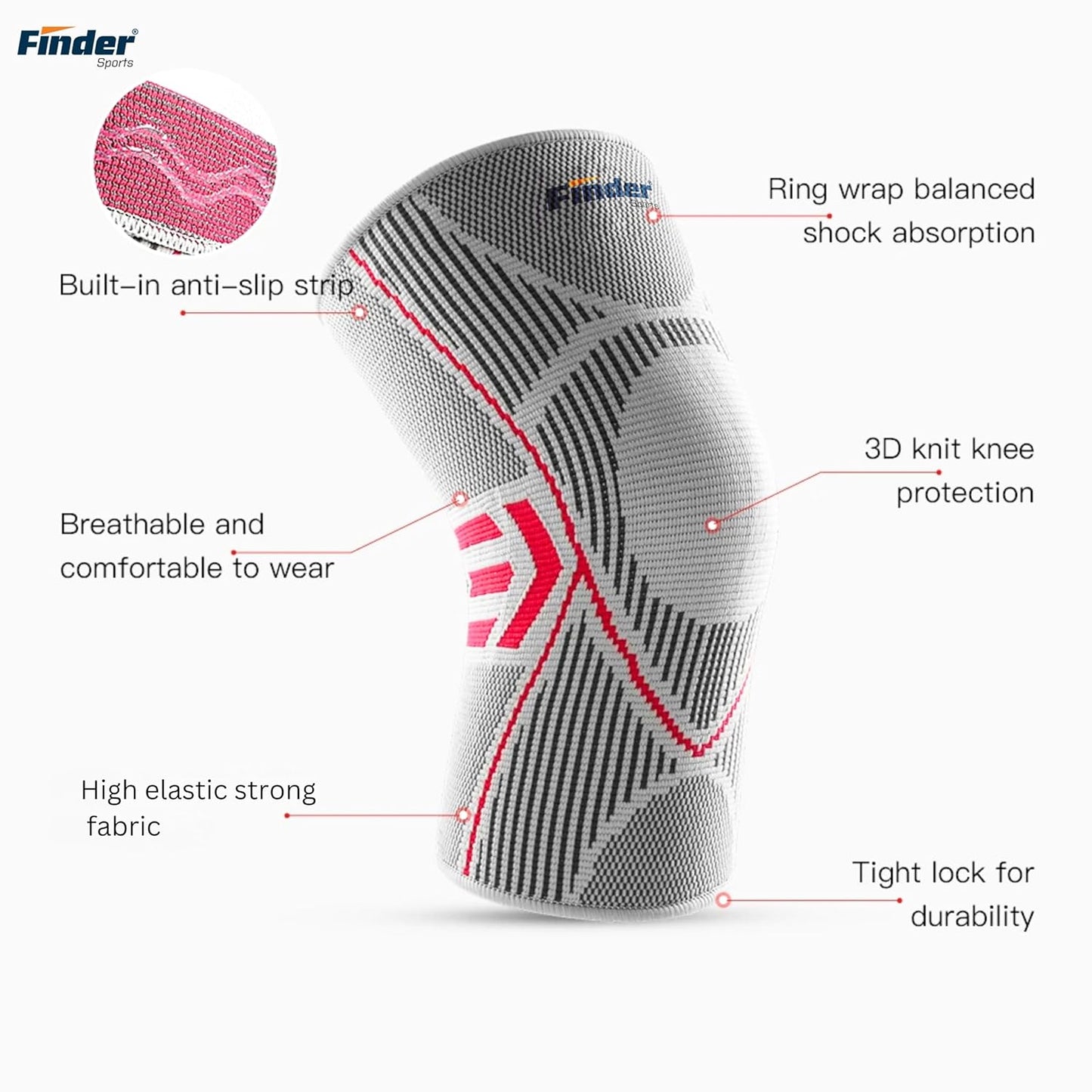 FINDER Sports Knee Support Brace – Ultimate Support & Performance